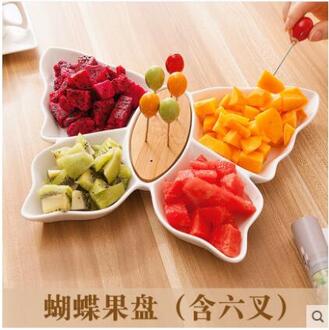 1/Pcs Creatieve Keramische Huishouden Eenvoudige Fruitschaal Japanse Snack Plaat Salade Woonkamer Dessert Gedroogd Fruit Plaat 3