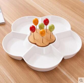 1/Pcs Creatieve Keramische Huishouden Eenvoudige Fruitschaal Japanse Snack Plaat Salade Woonkamer Dessert Gedroogd Fruit Plaat