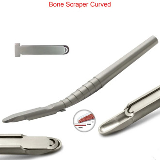 1 Pcs Dental Implant Bone Scraper Instrument Stainless Steel Tool Surgical Collector Straight and Curved for Choose