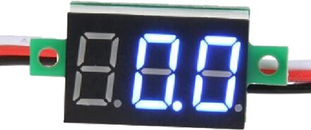 1 Pcs Digitale Voltmeter Led Display Mini 2/3 Draden Voltage Meter Ammeter Hoge Nauwkeurigheid Rood/Groen/Blauw Dc 0V-30V 0.36" DC 4.5V-30V blauw
