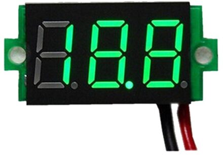 1 Pcs Digitale Voltmeter Led Display Mini 2/3 Draden Voltage Meter Ammeter Hoge Nauwkeurigheid Rood/Groen/Blauw Dc 0V-30V 0.36" DC 4.5V-30V groen