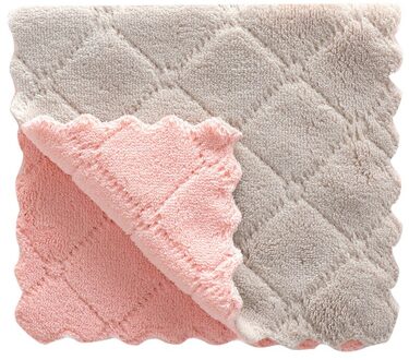 1 Pcs Dishclout Dubbelzijdige Sterke Absorberende Zacht Schuursponsje Keuken Schoonmaken Theedoek Huishoudelijke Schoonmaakdoekje 19DEC23 lucht blauw