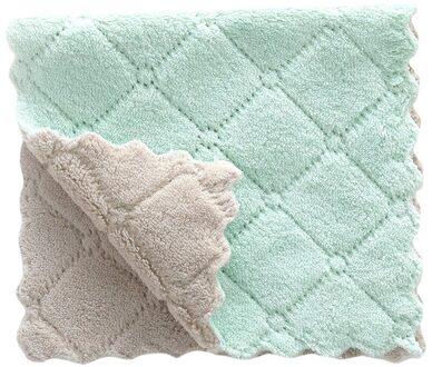 1 Pcs Dishclout Dubbelzijdige Sterke Absorberende Zacht Schuursponsje Keuken Schoonmaken Theedoek Huishoudelijke Schoonmaakdoekje 19DEC23 Marineblauw