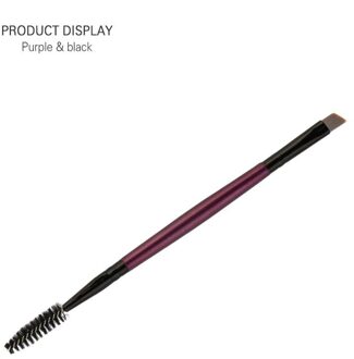 1 Pcs Double-End Schuine Wenkbrauw Borstel Enkele Wimper Mascara Borstel Zwart Goud Roze Zilver Makeup Brush Tool Voor eye Brow Make-Up As picture01