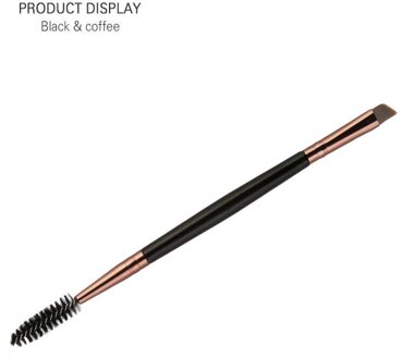 1 Pcs Double-End Schuine Wenkbrauw Borstel Enkele Wimper Mascara Borstel Zwart Goud Roze Zilver Makeup Brush Tool Voor eye Brow Make-Up As picture05