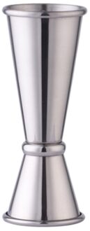 1 Pcs Double-Ended Maatbeker 304 Rvs Ring Gekruld Ounce Cup Cocktail Meten Apparaat 30ml