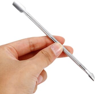 1 Pcs Double Head Rvs Cuticle Pusher Spoon Remover Nail Care Nail Art Pedicure Tool 1 stk