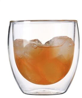 1 Pcs Double Wall Cup Bier Koffie Glas Cups Set Hittebestendig Handgemaakte Creatieve Bier Mok Thee Whiskey champagne Glas 250ml