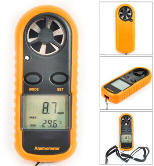 1 Pcs Draagbare Anemometer Thermometer 30 M/s Wind Gauge Meter Windmeter Lcd Digitale Hand-Held Measure Tool