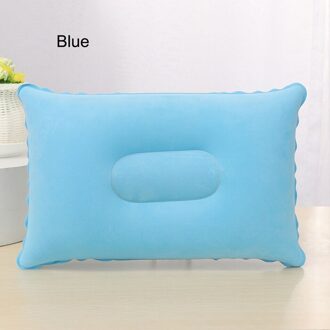 1 Pcs Draagbare Mini Reizen Kussen Ultralight Draagbare Air Opblaasbaar Kussen Outdoor CampingTravel Zacht Kussen voor Outdoor Sport Blauw