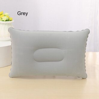 1 Pcs Draagbare Mini Reizen Kussen Ultralight Draagbare Air Opblaasbaar Kussen Outdoor CampingTravel Zacht Kussen voor Outdoor Sport grijs