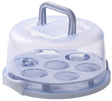 1 Pcs Draagbare Taartdoos Voedsel Vers Houden Doos Koelkast Vers Houden Ontvangen Doos Fruit Groenten Opslag Boxs blauw