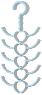 1 Pcs Draaibaar 10-Klauw Multi-purpose Haak Hanger Hanger Sjaals Sjaal Jas Rek Plastic Schoen Haak Schoen riemen Sjaal Hanger blauw