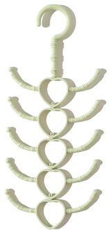 1 Pcs Draaibaar 10-Klauw Multi-purpose Haak Hanger Hanger Sjaals Sjaal Jas Rek Plastic Schoen Haak Schoen riemen Sjaal Hanger groen