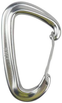 1 Pcs Duurzaam 12KN D Karabijnhaak Sleutel Aluminium Draad Gate Lente Clip Vergrendeling Rugzak Hangmat Camping Wandelen Klimmen Apparatuur zilver