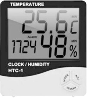 1 Pcs Elektronische Digitale Lcd Thermometer Hygrometer Meter Kamer Outdoor Indoor C / F Thermometer Hygrometer Wekker 19DEC4