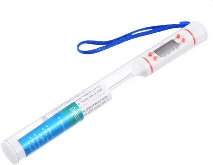 1 Pcs Elektronische Digitale Voedsel Thermometer Voor Cake Candy Bak Bbq Voedsel Vlees Temperatuur Huishoudelijke Thermometers Met Lange Sonde wit