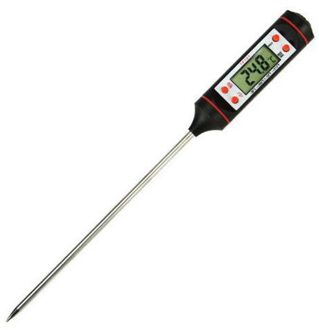 1 Pcs Elektronische Digitale Voedsel Thermometer Voor Cake Candy Bak Bbq Voedsel Vlees Temperatuur Huishoudelijke Thermometers Met Lange Sonde zwart