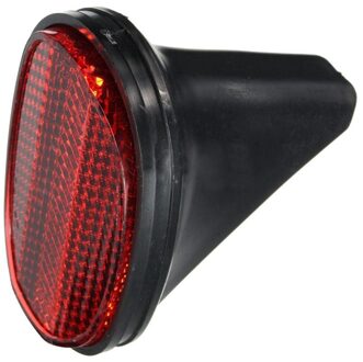 1 Pcs Fiets Achterlichten Spatbord Reflector Spatbord Ovale Warnning Rood Zwart