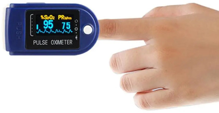 1 Pcs Fingertip Pulse Oximeter Household Oxygen Saturation Monitor Pulse Blood Oxygen Saturation Detector