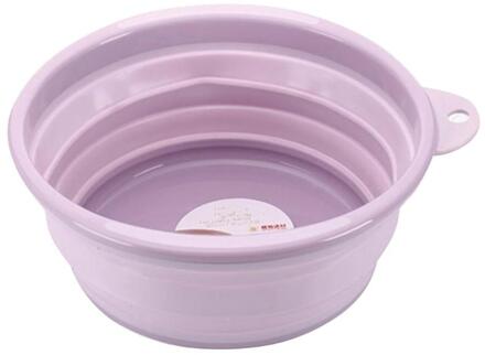 1 Pcs Folding Emmer Wastafel Outdoor Draagbare Camping Groente Fruit Opvouwbare Schoonmaken Bassin Reizen Paars