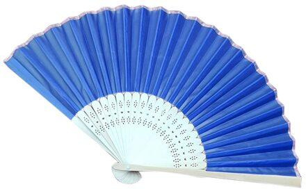 1 Pcs Folding Fan Effen Kleur Chinese Stijl Hand Held Fan Bamboe Zijde Vouwen Fan Party Wedding Decor Ambachten Zomer fans 10