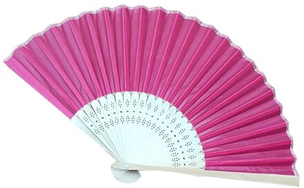 1 Pcs Folding Fan Effen Kleur Chinese Stijl Hand Held Fan Bamboe Zijde Vouwen Fan Party Wedding Decor Ambachten Zomer fans 11