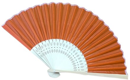 1 Pcs Folding Fan Effen Kleur Chinese Stijl Hand Held Fan Bamboe Zijde Vouwen Fan Party Wedding Decor Ambachten Zomer fans 9