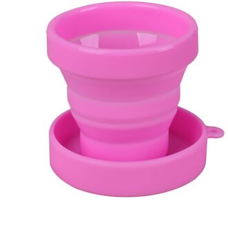1 Pcs Food Grade Water Cup Siliconen Cups Mini Draagbare Vouwen Gorgelen Cup Voor Outdoor Reizen Drinkware Gereedschap Conveniece Eenvoudige Roze