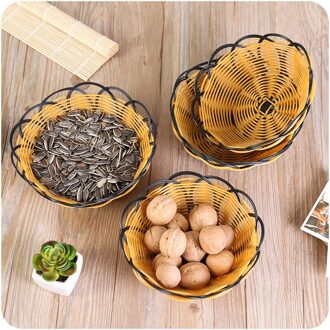 1 Pcs Fruitschaal Mand Woonkamer Plastic Snack Plaat Fruitschaal Snoep Mand Keuken Plantaardige Mand klein