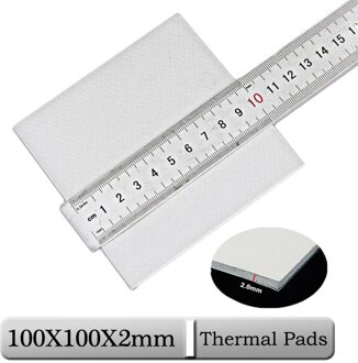 1 Pcs Gdstime 100 Mm X 100 Mm X 2 Mm 0.2 Cm 100X100X2 Mm Dikte wit Thermische Pad Cpu Heatsink Pad Geleidende Siliconen Thermische