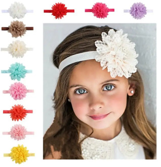1 Pcs Girls Headband Newborn Beautiful Baby Girl Hairband Mesh Grid Flower Lace Headband Children Hair Accessories Bufanda