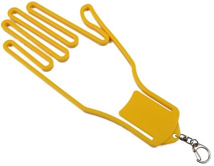 1 Pcs Golf Handschoen Houder Met Sleutelhanger Plastic Handschoen Rack Droger Hanger Brancard 8 Kleuren geel