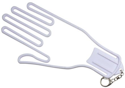 1 Pcs Golf Handschoen Houder Met Sleutelhanger Plastic Handschoen Rack Droger Hanger Brancard 8 Kleuren wit