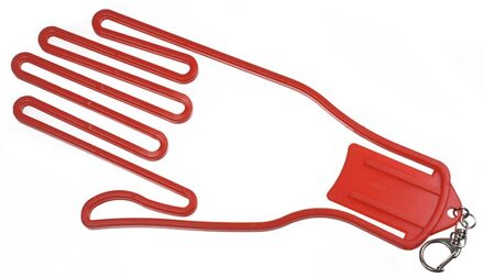 1 Pcs Golf Handschoen Houder Met Sleutelhanger Plastic Handschoen Rack Droger Hanger Brancard Beschermende Handschoenen Met Binnenvoering Beugel rood