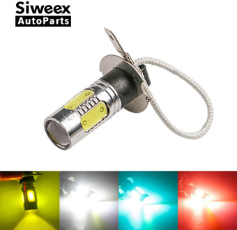 1 Pcs H3 LED Auto Fog Lamp 7.5W PK22S Light Red Yellow White Iceblue DC 12V High Quality Car Bulb