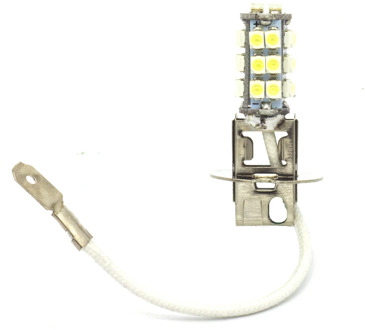 1 Pcs H3 pk22s 26 SMD Car Led White Lights Fog Light Lamp bulb for DC 12V