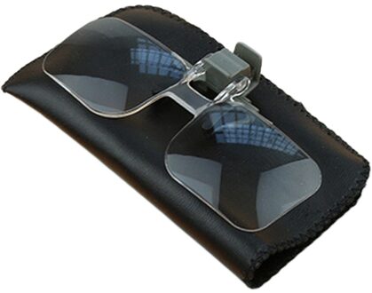 1 Pcs Handenvrij Clip Op Vergrootglas Vouwen Clear Vergrootglas Bril Hd Lens Precieze Brillen Horloge Reparatie Tool