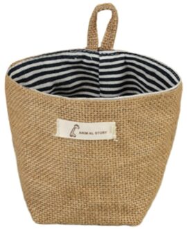 1 Pcs Handgemaakte Zeegras Opbergmanden Opvouwbare Geweven Opslag Pot Buik Mand Tuin Bloempot Planten Opknoping Mand