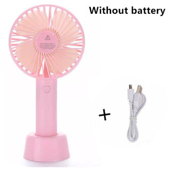 1 Pcs Handheld Persoonlijke Mini Fan Usb Oplaadbare Draagbare Ventilator Koeler Met Strap Verstelbare 3 Speed Voor Kantoor Outdoor Reizen roze
