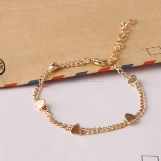 1 Pcs Hart Sterren Manchet Armbanden Voor Vrouwen Meisjes Goud Kleur Metalen Armbanden Statement Sieraden kleur 1