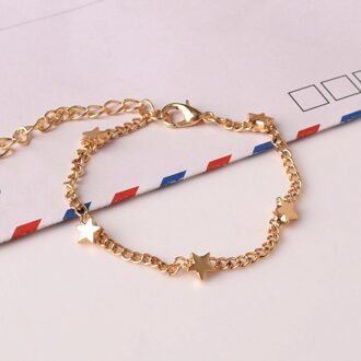 1 Pcs Hart Sterren Manchet Armbanden Voor Vrouwen Meisjes Goud Kleur Metalen Armbanden Statement Sieraden kleur 2