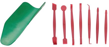 1 Pcs Herbruikbare Flexibele Aftappen Tool Lange Mond Trechter & 7 Pcs Auto Sticker Vinyl Wrap Film Zuigmond Schraper