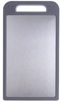 1 Pcs Huishoudelijke Rvs Dubbelzijdig Snijplank Groente Fruit Rolling Pp Plastic Anti-Slip