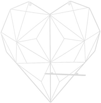 1 Pcs Iron Hartvormige Diy Grid Mesh Foto Rack Foto 'S Postkaart Houder Opslag Plank Muur Opknoping Thuis Slaapkamer decor Полка wit