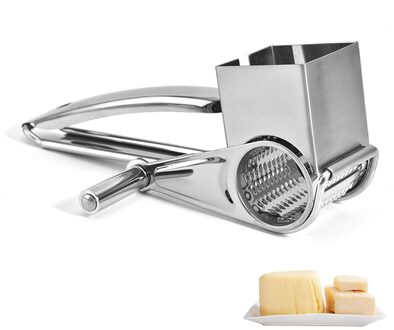1 Pcs Kaas Rasp Rotary Kaas Rasp Gember Noten Chocolade Cutter Met Rvs Drum Keuken Accessoires
