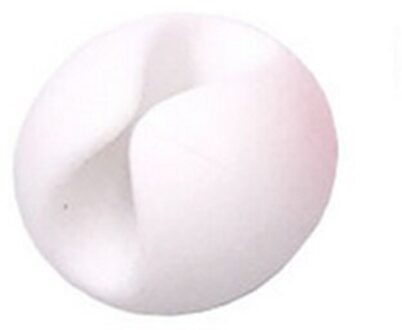 1 Pcs Kabel Management Organizer Zachte Siliconen Kabel Winder Kleurrijke Desktop Kabel Organizer Cord Protector Houder Clip wit