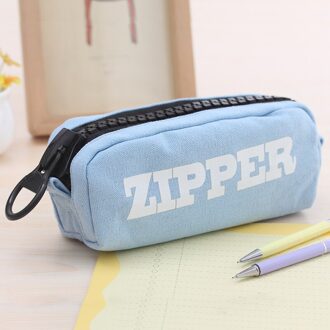 1 Pcs Kawaii Etui Colorfull Canvas Grote Rits Estuches School Potlood Doos Pencilcase Potlood Tas Schoolbenodigdheden Briefpapier TianLan