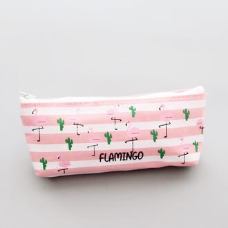1 Pcs Kawaii Etui Flamingo Canvas Estuches School Potlood Doos Pencilcase Potlood Tas Schoolbenodigdheden Briefpapier