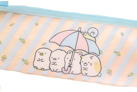 1 Pcs Kawaii Pu Etui Ananas School Potlood Doos Pencilcase Potlood Tas Schoolbenodigdheden Briefpapier blauw